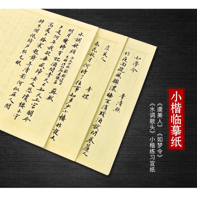 小楷毛筆字帖 入門臨摹紙成人手抄佛經心經抄經本文房四寶毛筆初學 初學者宣紙描紅行書楷書法軟筆字帖-細節圖6
