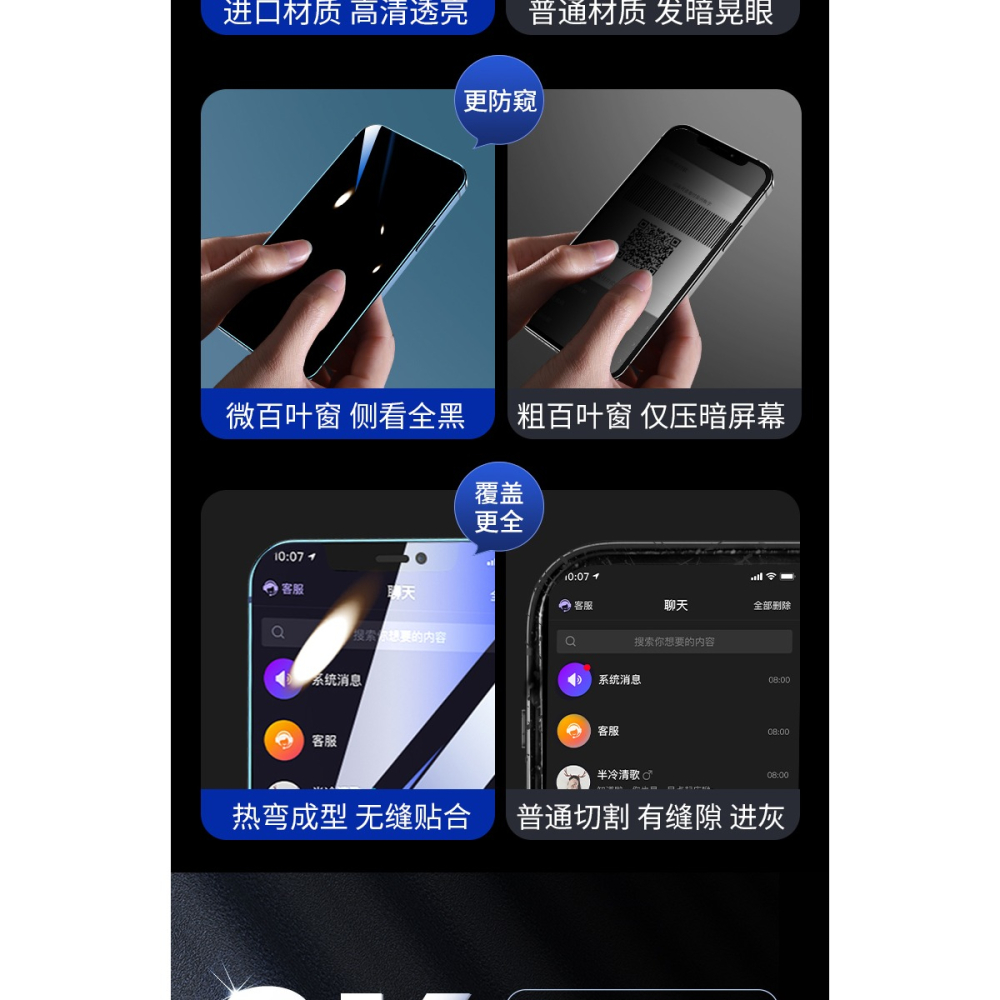 iphonex防窺鋼化膜xr蘋果x防偷窺11pro防窺膜12全屏覆蓋promax抗摔xs max手機貼膜xmax擋7十一-細節圖9