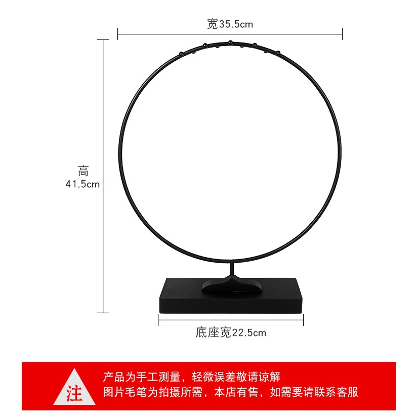 天一堂新中式毛筆架子筆掛學生毛筆掛架擺件創意復古簡約圓形鐵藝實木9針晾筆架初學者文房四寶書法國畫用品-細節圖8