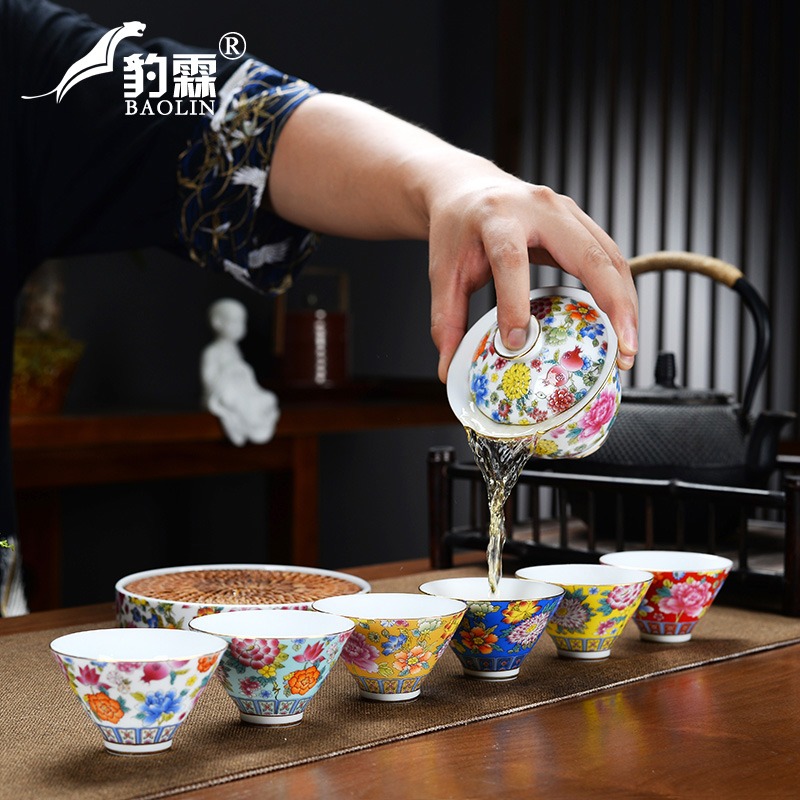 陶瓷品茗杯青花瓷茶杯個人單杯主人杯子功夫茶具斗笠杯茶盞茶道-細節圖5