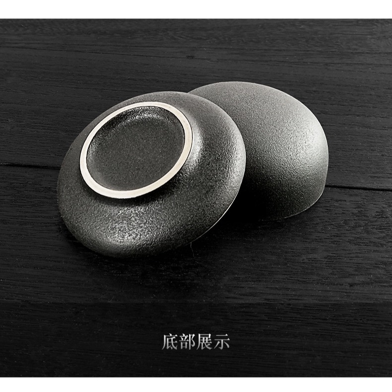 天一堂黑色磨砂陶瓷印泥盒書畫篆刻印盒瓷盒印泥缸大中小號陶瓷盒子-細節圖10