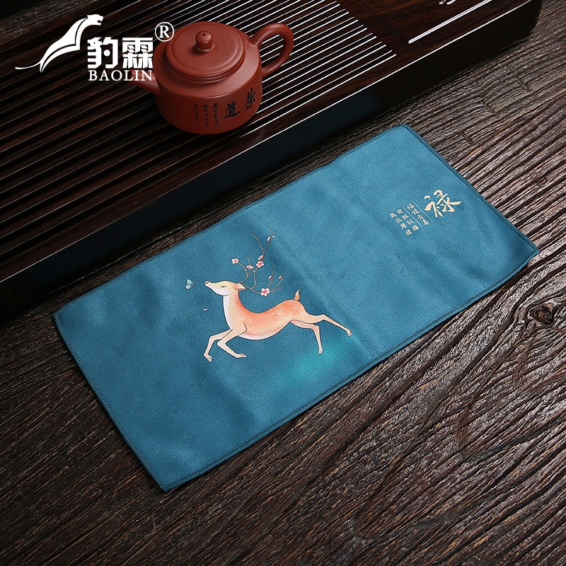 長條長方形茶布茶巾布吸水高檔茶席茶道棉麻茶臺定製家居清潔復古-細節圖10