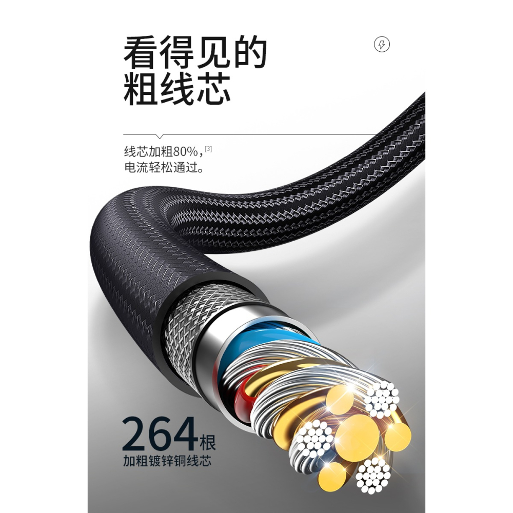數據線三合一5A超級快充一拖三充電器線加長2米適用3蘋果華為小米安卓typec萬能三頭通用車載車用套裝多功能-細節圖10