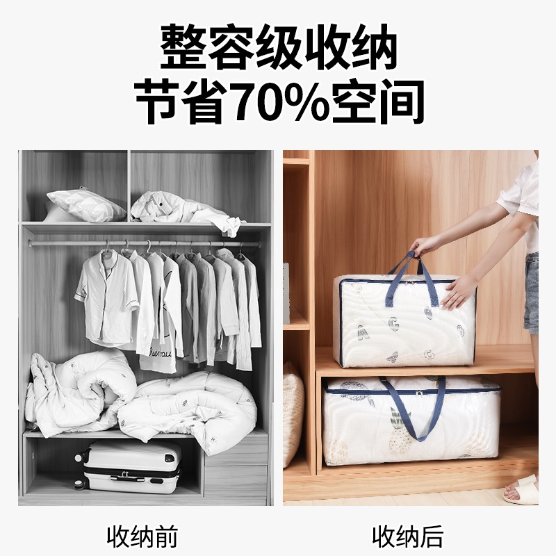 透明搬家袋大容量裝被子衣物整理的袋子棉被收納袋防水防潮打包袋-細節圖4