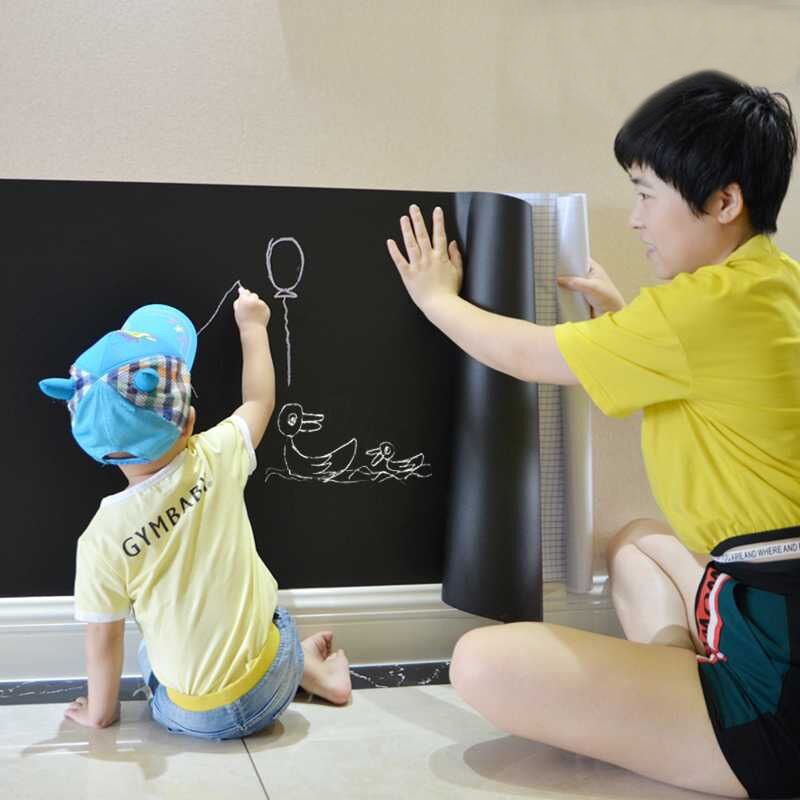 兒童黑板貼白板貼黑板墻家用教學塗鴉墻膜可擦寫自粘墻貼紙可移除-細節圖5