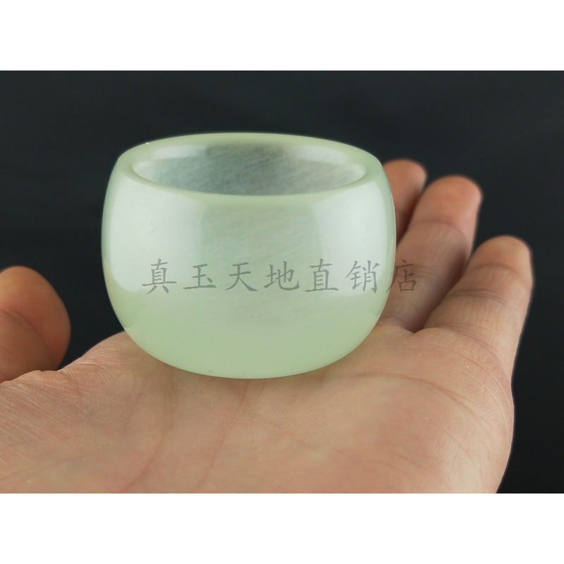 天然正品阿富汗玉杯中式小杯子纏絲玉主人杯青白玉石杯子小酒杯-細節圖9