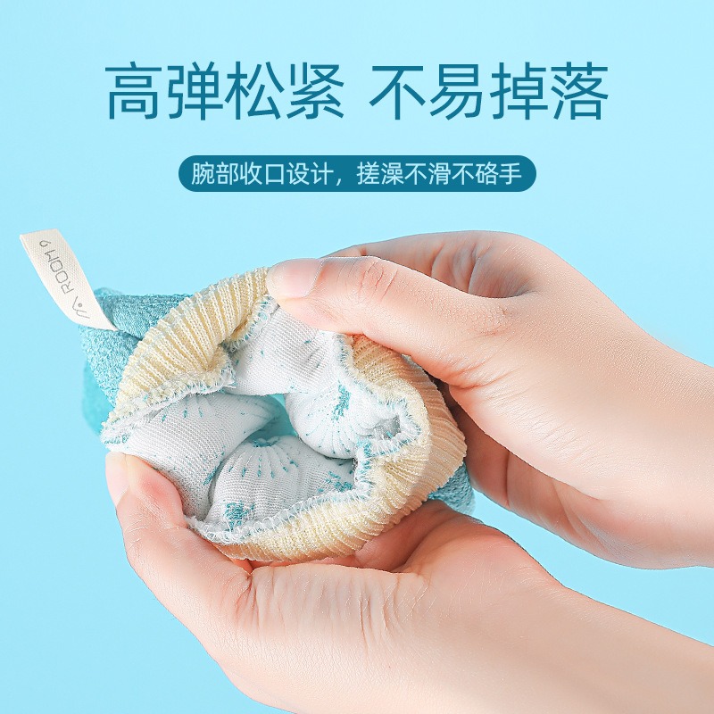美人魚搓澡手套強力搓泥神器雙面男女不疼家用搓背搓澡巾粗砂去污-細節圖3