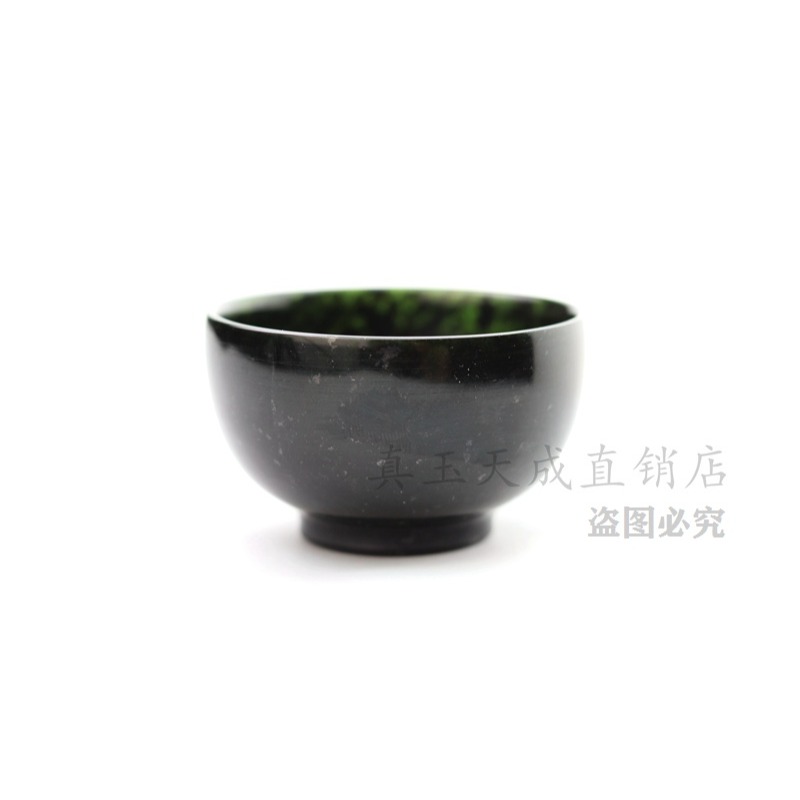 天然墨綠玉茶杯藥王石功夫茶杯品茗杯活磁性養生保健玉石杯玉杯子-細節圖3
