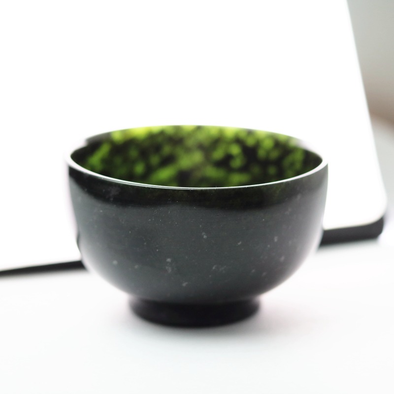 天然墨綠玉茶杯藥王石功夫茶杯品茗杯活磁性養生保健玉石杯玉杯子-細節圖7
