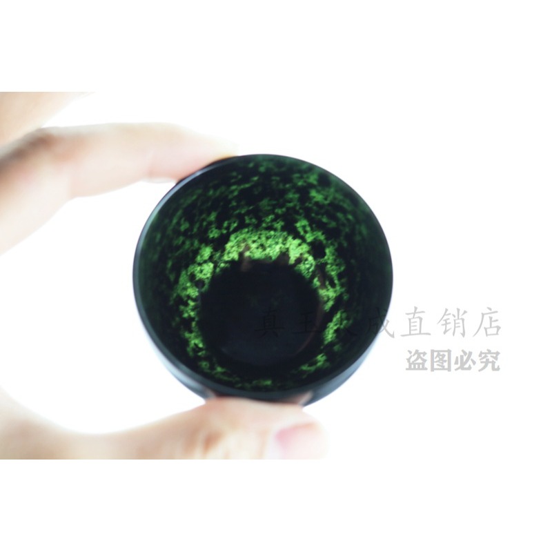 天然墨綠玉茶杯藥王石功夫茶杯品茗杯活磁性養生保健玉石杯玉杯子-細節圖9
