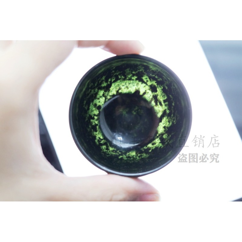 天然墨綠玉茶杯藥王石功夫茶杯品茗杯活磁性養生保健玉石杯玉杯子-細節圖10