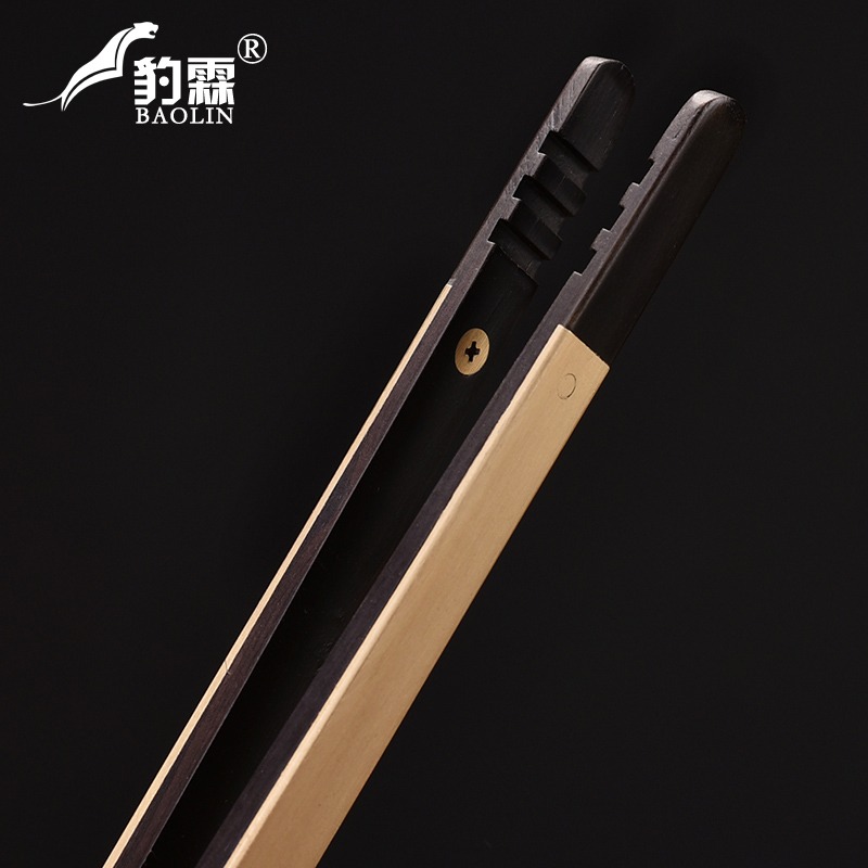 紫光檀鑲銅防滑茶夾木鑷子杯子夾喝茶夾子茶藝教學專用泡茶具用品-細節圖2
