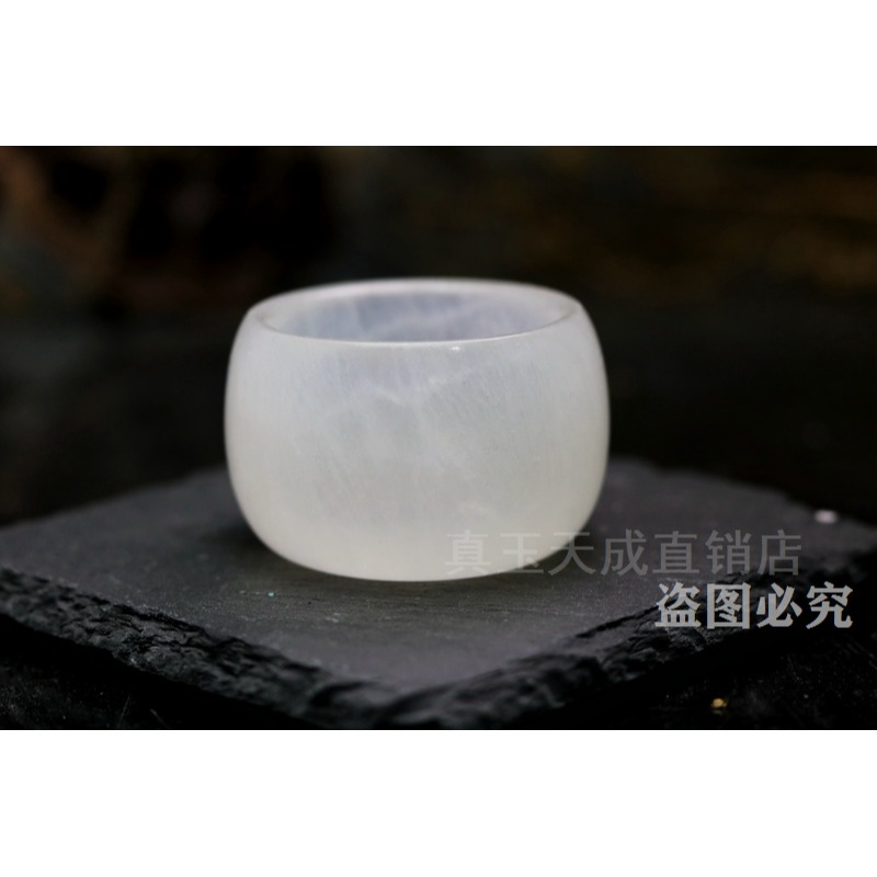 天然玉石杯子蠶絲玉酒杯白玉杯子復古中式酒盅家用白酒杯冰種玉杯-細節圖7