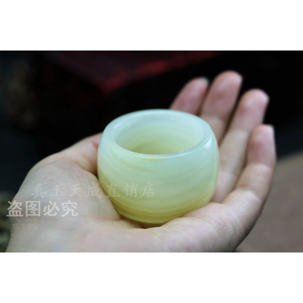 天然阿富汗玉酒杯青白玉纏絲玉石杯子小杯烈酒杯中式復古玉白酒杯-細節圖4