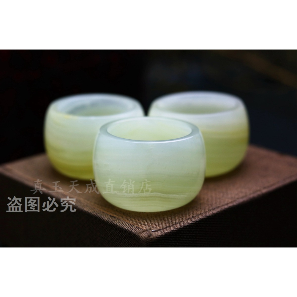 天然阿富汗玉酒杯青白玉纏絲玉石杯子小杯烈酒杯中式復古玉白酒杯-細節圖8