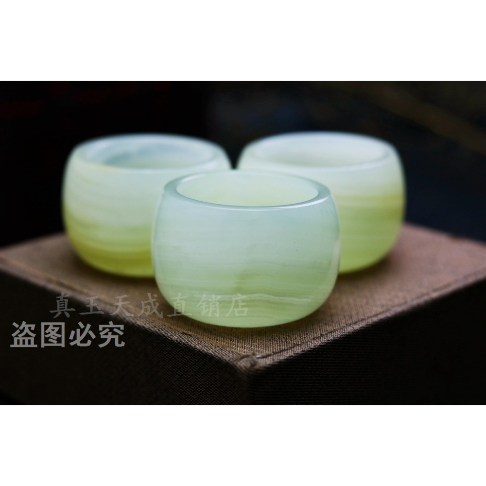 天然阿富汗玉酒杯青白玉纏絲玉石杯子小杯烈酒杯中式復古玉白酒杯-細節圖9