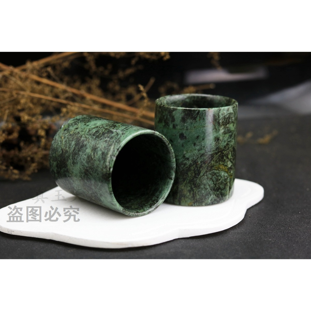 天然藥王石杯子直筒杯保健養生茶杯玉石杯子喝茶家用玉杯約130ml-細節圖8