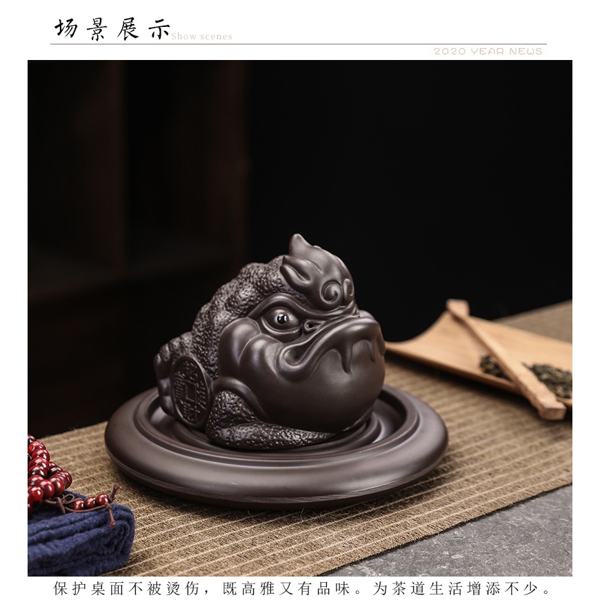 電木壺承景泰藍琺瑯彩幹泡臺茶壺墊壺託茶道隔熱防滑功夫茶具配件-細節圖10
