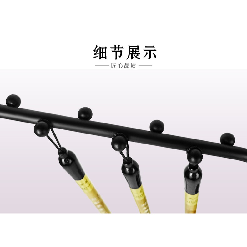 天一堂天使翼14針筆架子毛筆掛架創意鐵藝實木學生簡約復古新中式晾筆架擺件初學者成人文房四寶書法國畫用品-細節圖9