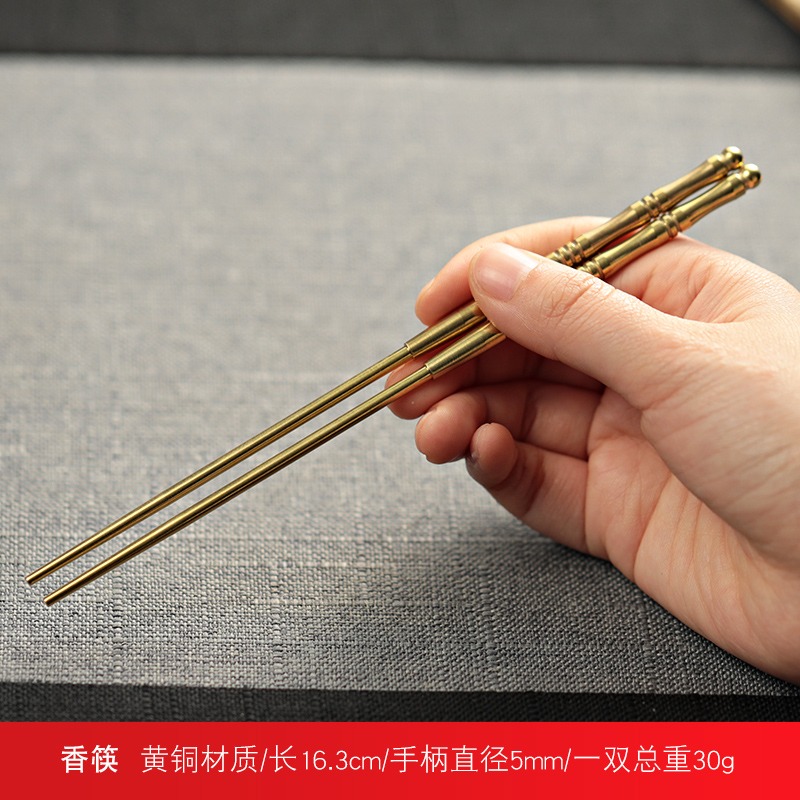 香勺香道用品打香篆工具打拓香鏟純銅家用香薰爐香筷檀香爐灰掃-細節圖10