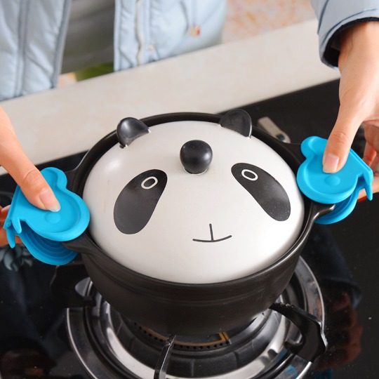 加厚硅膠隔熱夾防燙手套廚房家用碗烤箱微波爐耐高溫防水熱油端菜-細節圖2
