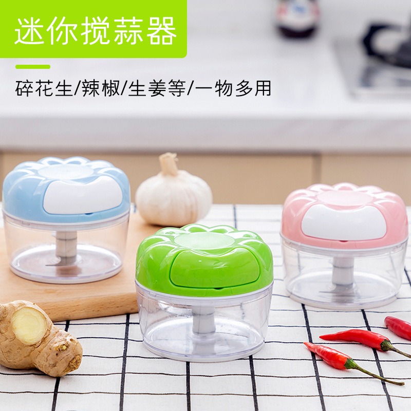 搗蒜泥神器手動打蒜蓉器拉大蒜末粉碎器家用姜蔥蒜辣椒攪碎機小型-細節圖2