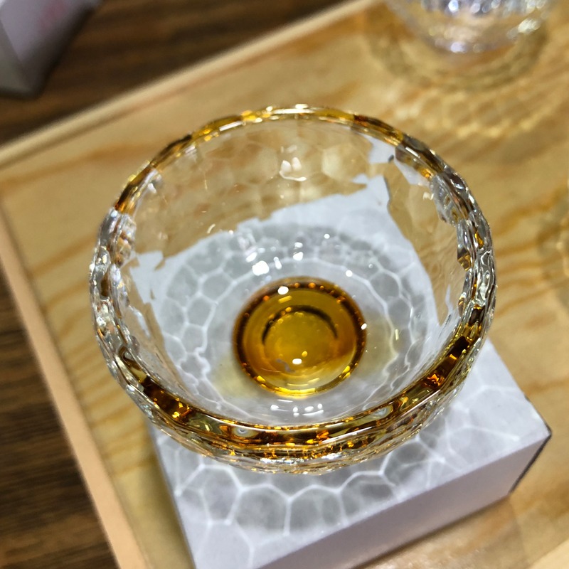 日式彩色玻璃杯 單人份果酒杯酒杯花茶杯清酒杯 手工雕刻杉木酒盒-細節圖10