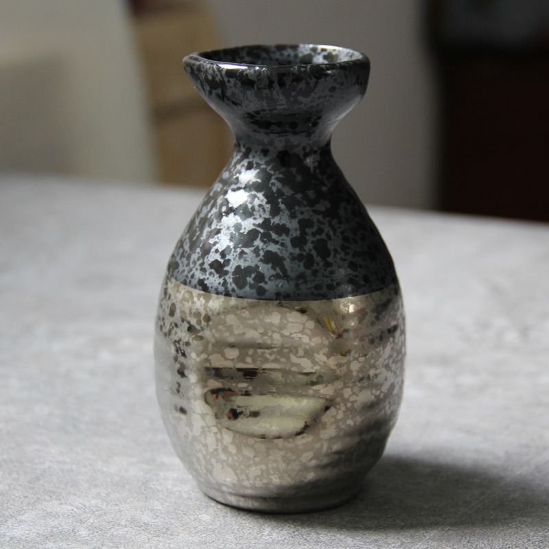 日式陶瓷酒具  清酒壺酒杯酒具瓷器 金銀清酒壺 180ml分酒器-細節圖6