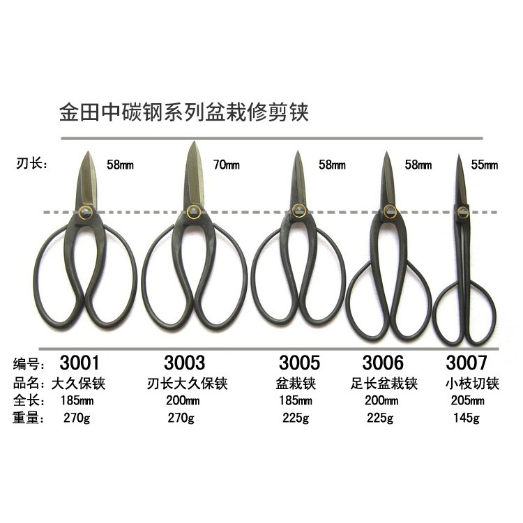 剪刀金田園藝剪刀修枝剪插花剪刀盆栽剪刀盆景剪刀工具剪枝剪刀-細節圖9