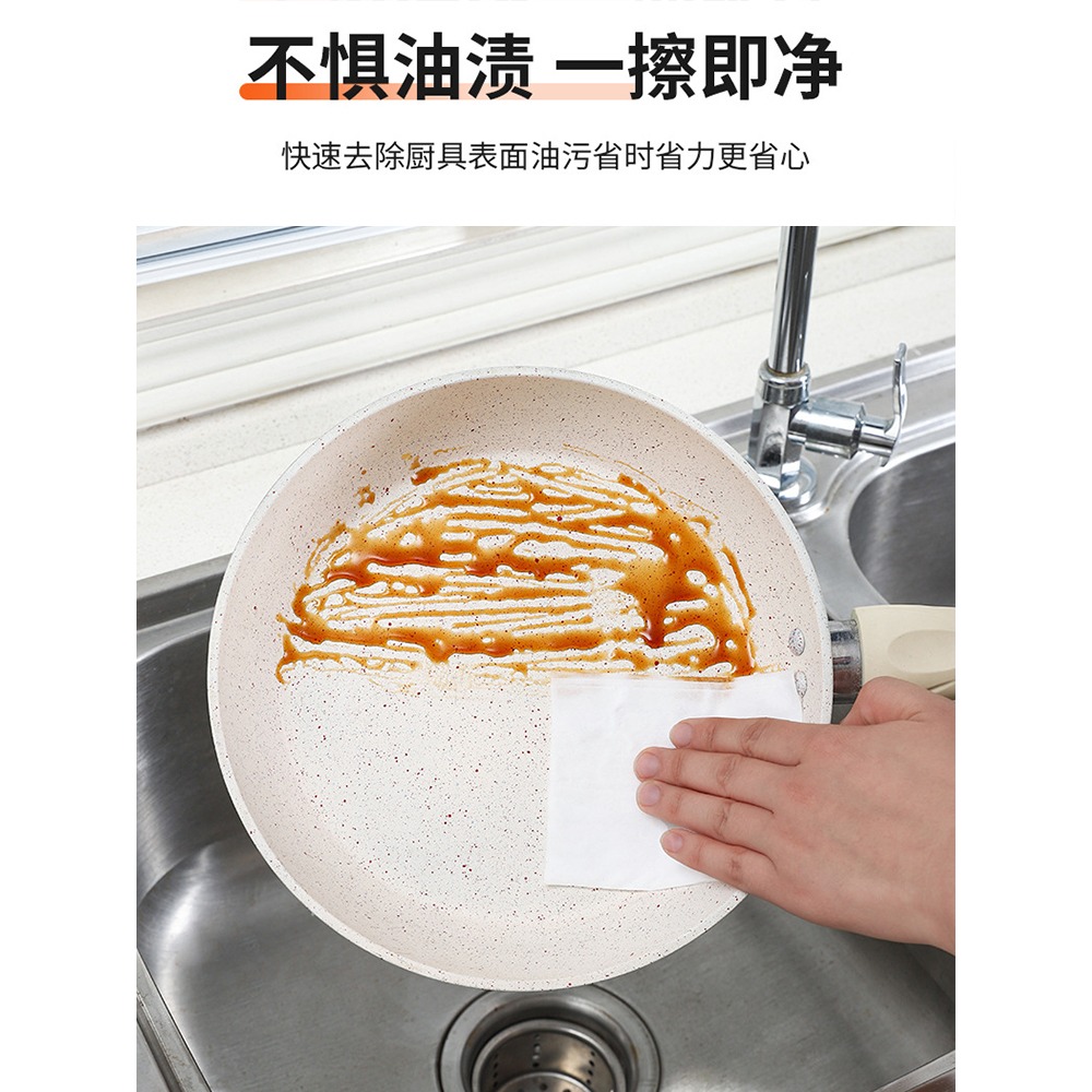 廚房濕巾紙加厚強力去油去污家用清潔油煙機專用抽取式帶蓋濕紙巾-細節圖3