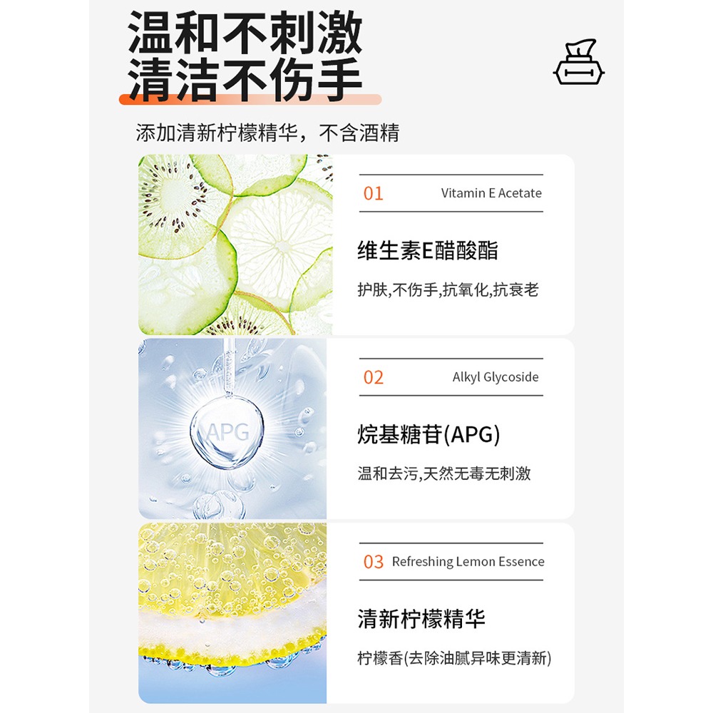 廚房濕巾紙加厚強力去油去污家用清潔油煙機專用抽取式帶蓋濕紙巾-細節圖4