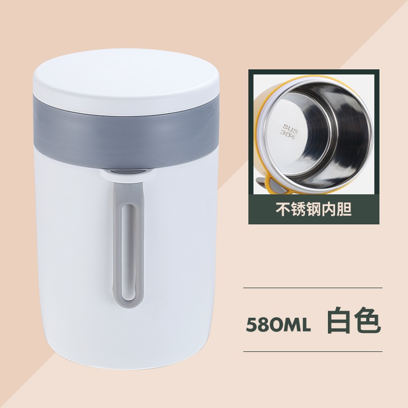 保溫杯女帶蓋便攜不銹鋼上班族微波爐加熱早餐杯大肚杯帶粥杯日式-細節圖6