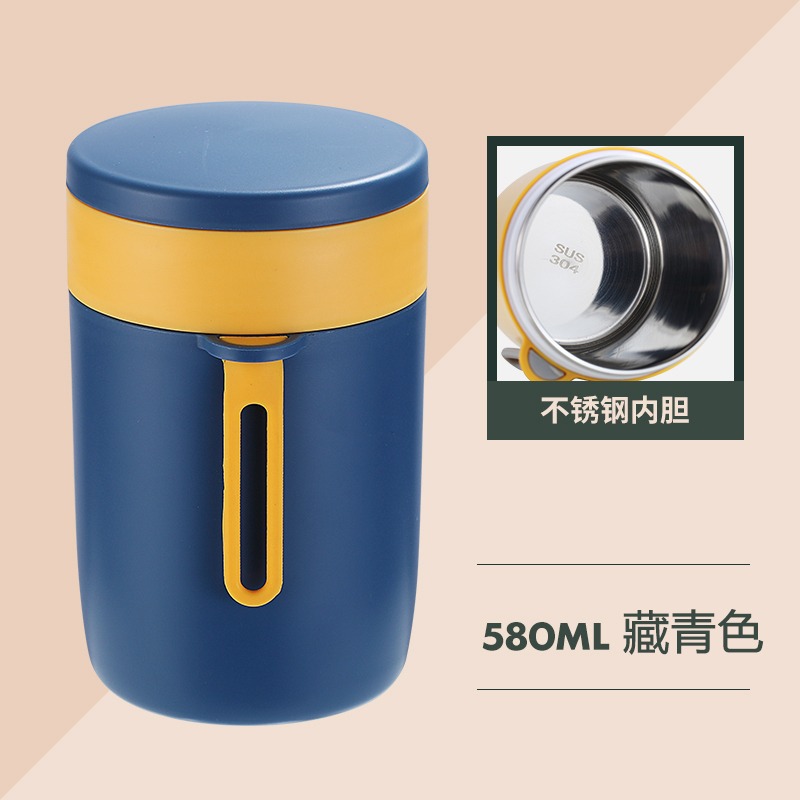 保溫杯女帶蓋便攜不銹鋼上班族微波爐加熱早餐杯大肚杯帶粥杯日式-細節圖8