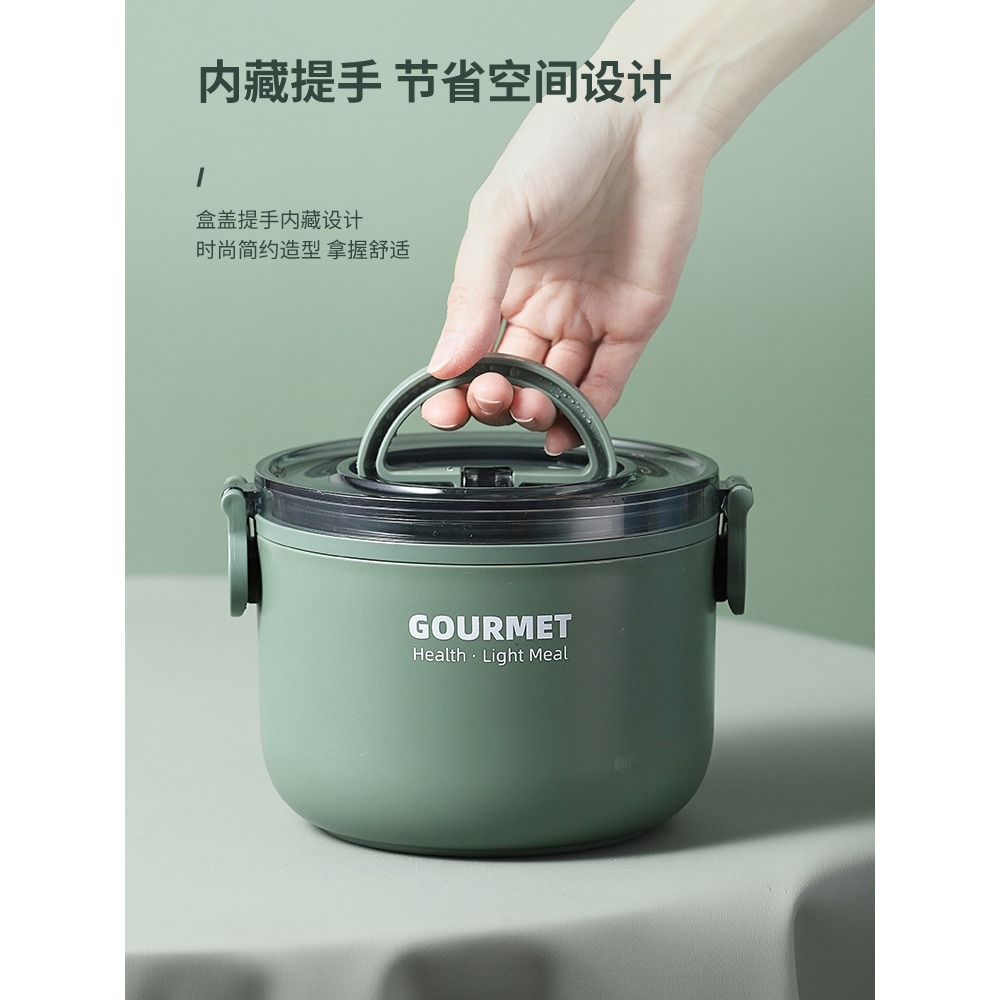 多層手提保溫桶上班族不銹鋼湯杯男生大容量鐵飯盒圓形食堂便當盒-細節圖5
