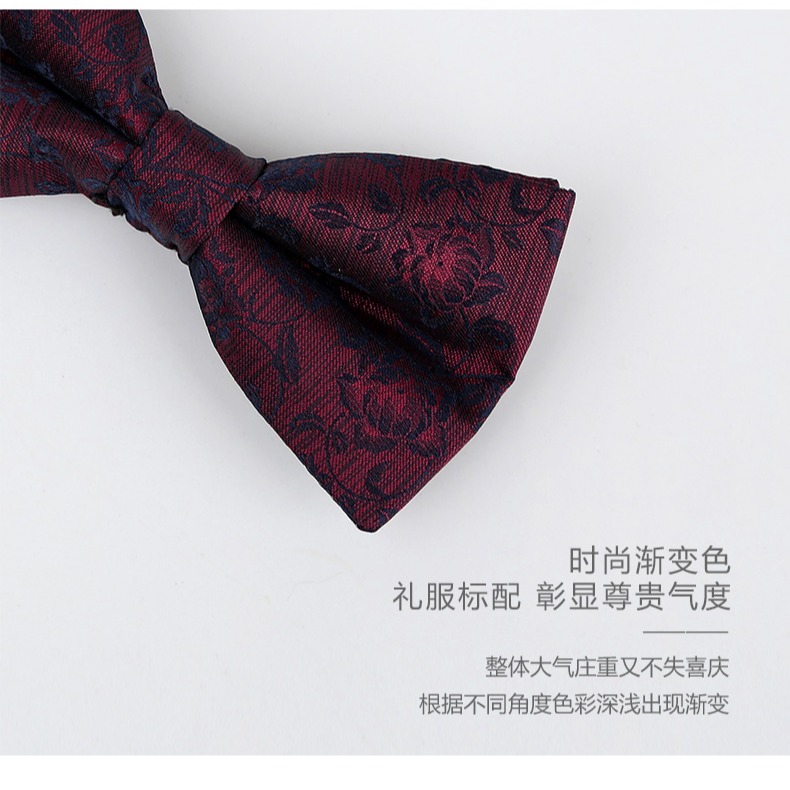酒紅色西裝襯衫領結 男士西服口袋巾 方巾 新郎結婚領帶結 蝴蝶結-細節圖8