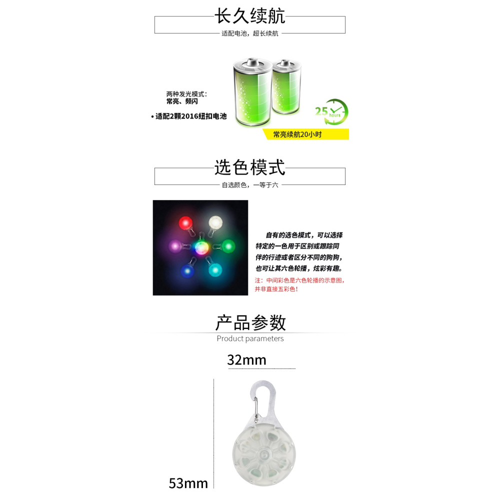 美國NiteIze奈愛寵物燈發光吊墜防水led燈夜間小型夜光遛狗燈防丟-細節圖8