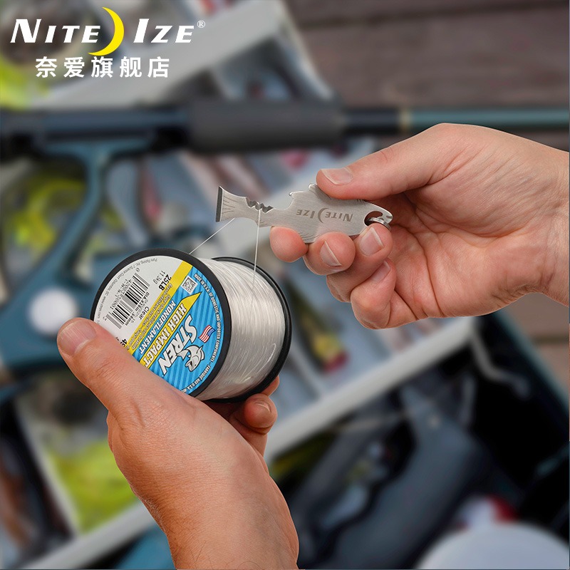 美國奈愛NiteIze魚形巧魚多用工具開瓶器割線器螺絲刀鑰匙扣掛扣-細節圖3