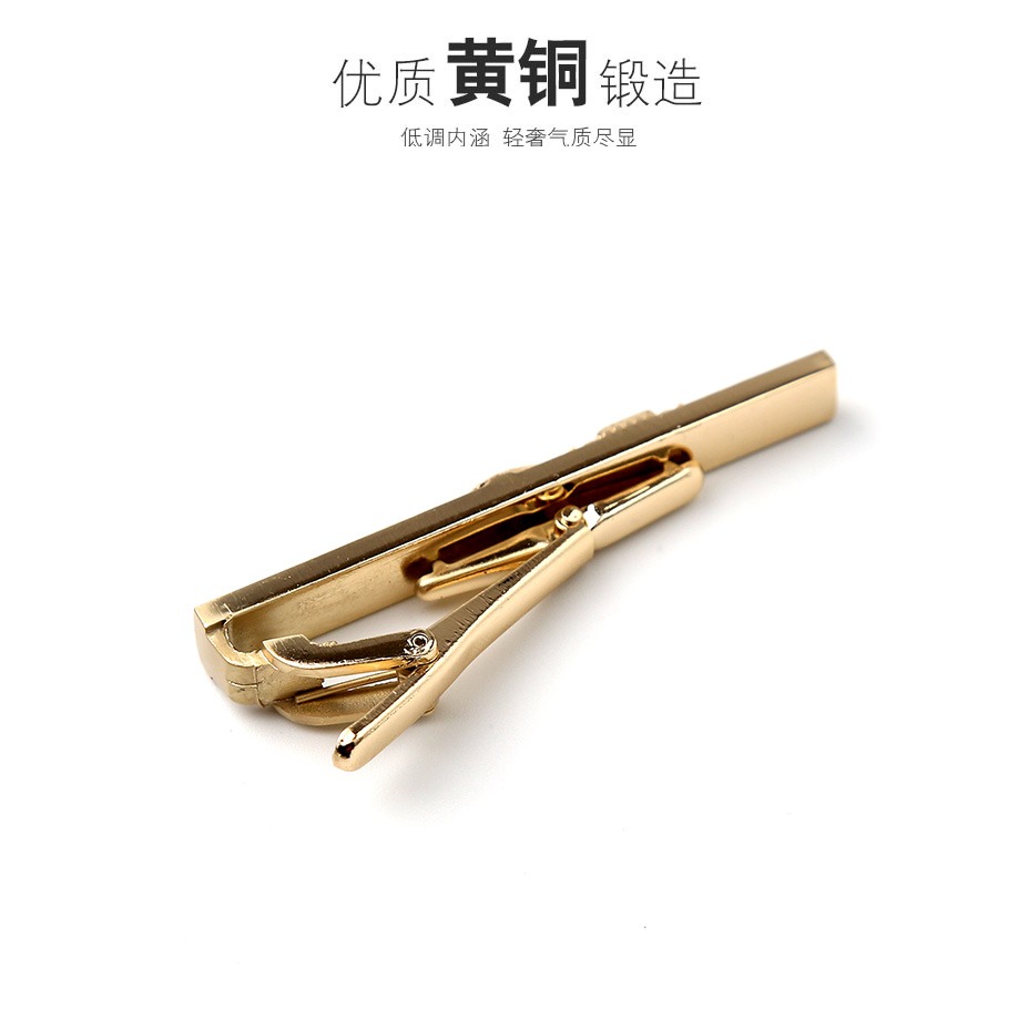 復古奢華 金色領帶夾子男 新郎結婚西裝襯衫領夾 婚慶主持人禮服-細節圖8