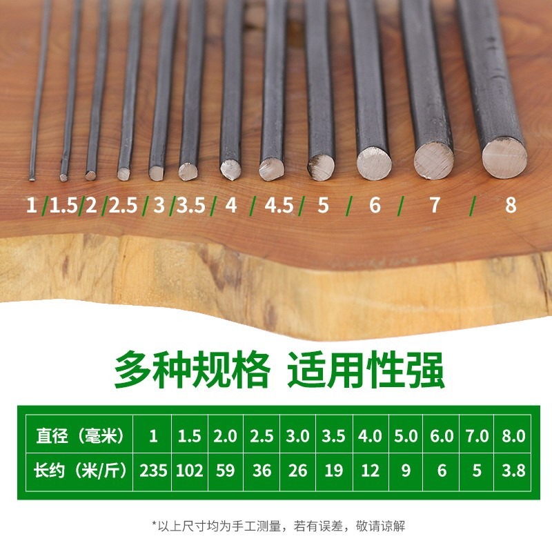 盆景造型鋁線盆景製作整形蟠扎定型鋁絲扎絲黑色軟鋁條園藝材料-細節圖3