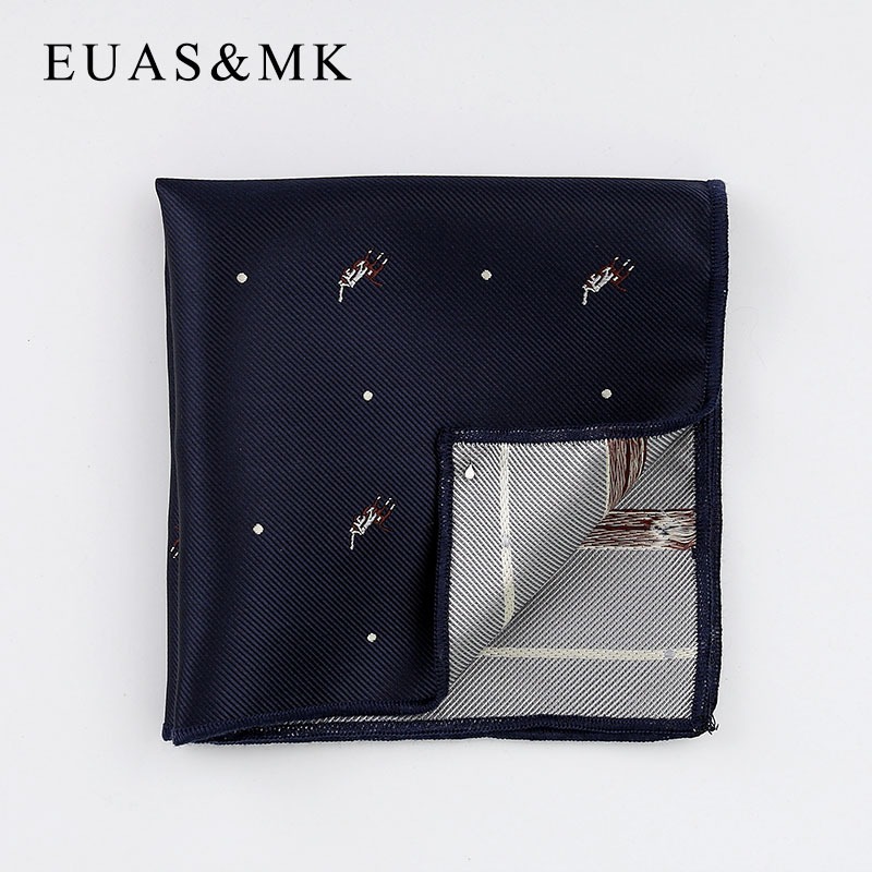Polo馬球 刺繡工藝 深藍色西裝商務襯衫領口領結男 西服配 口袋巾-細節圖2