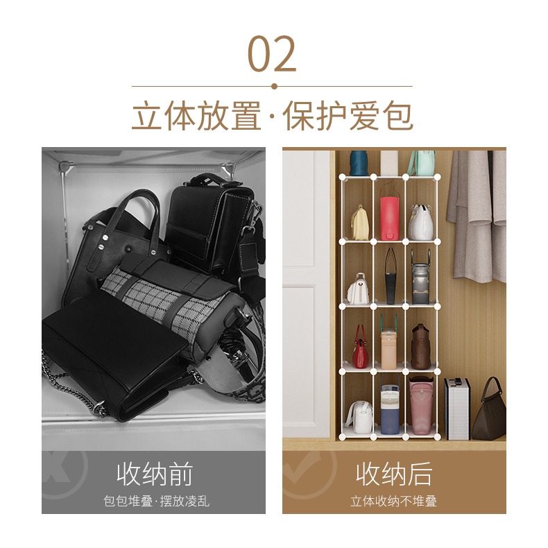 包包收納掛袋衣櫃壁掛式布藝防塵儲物收納架家用收納神器宿舍架子-細節圖5