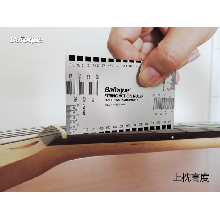 Baroque軍工高品質吉他各種數據量尺鋼尺弦距測量工具-細節圖8