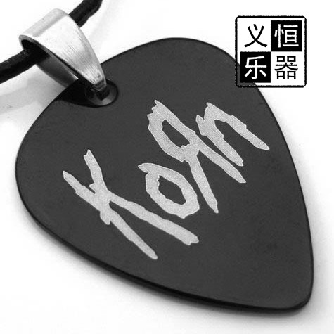 經典 GsusMusic 鈦鋼金屬吉他撥片項鏈 Korn 科恩 掛飾 首飾-細節圖3