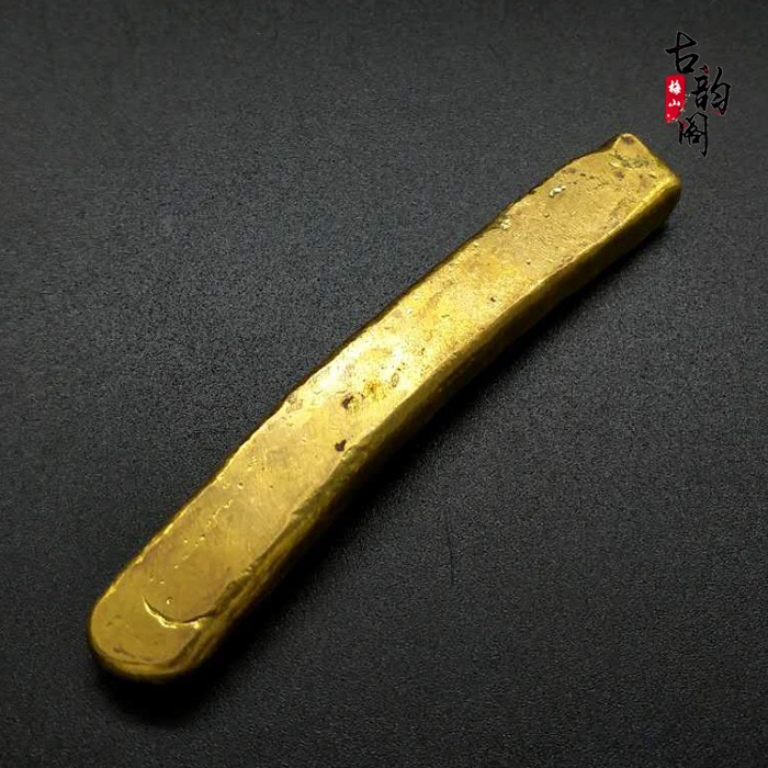 古玩收藏仿古實心純銅金條小黃魚古代金錠小金元寶金磚古金錠鎏金-細節圖7