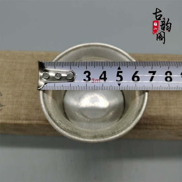 仿古銅器收藏純銅銀碗擺件白銅仿銀工藝品古玩雜項-細節圖7