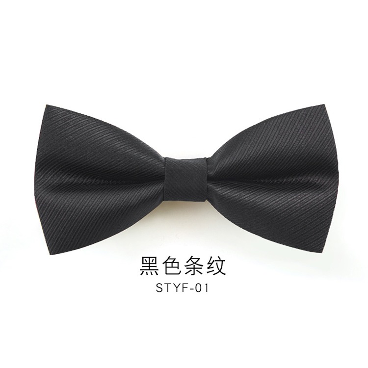 酒紅色新郎領結男英倫正裝伴郎團結婚領結韓版條紋黑色蝴蝶結婚禮-細節圖8