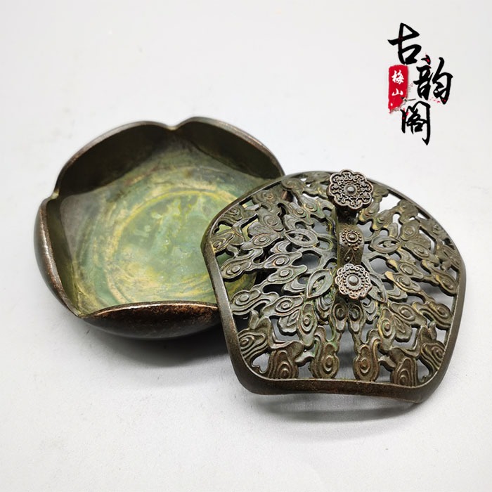 仿古收藏純銅五角香爐盤香爐薰香爐家用室內檀香爐供佛茶道香薰爐-細節圖4