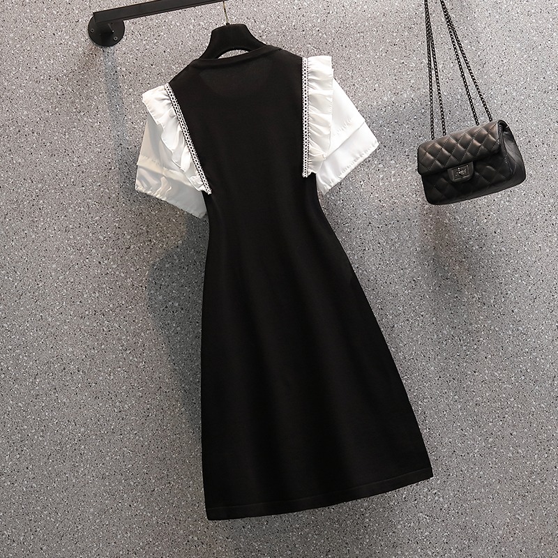 品牌折扣店商場專櫃撤櫃女裝尾貨清倉夏季設計感減齡短袖連衣裙子-細節圖2