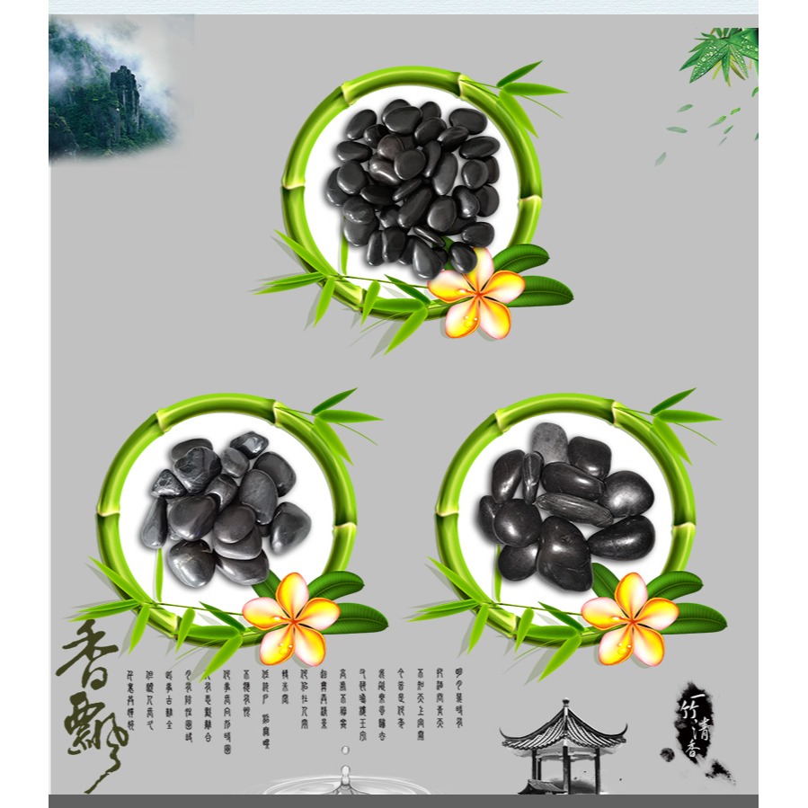 1斤黑色鵝卵石魚缸盆栽庭院天然高溫火山石燒烤石頭2-4釐米-細節圖8