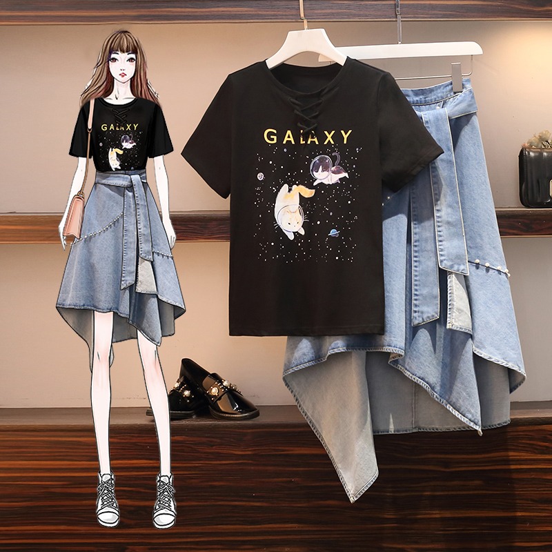 品牌折扣店商場專櫃撤櫃女裝尾貨清倉夏季高腰減齡薄牛仔半身裙女-細節圖5